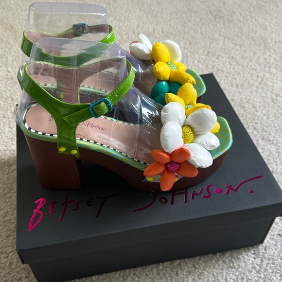Betsy Johnson Kinslee Platform Sandals - Green Multi - Size 7.5 - NEW - Picture 12 of 15